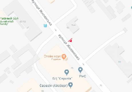 Бэклайт B в Киеве Жилянська вул., 75 схема