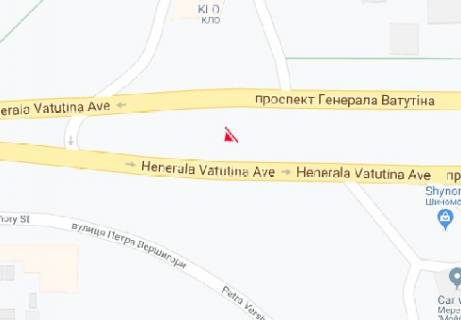 Призма B в Киеве просп. Романа Шухевича (Генерала Ватутіна)., 14а (на разделителе) - 178983 схема