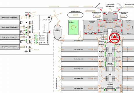 Ситискролл A в Киеве, 1.8x1.2  Центральный холл (Северный терминал) схема