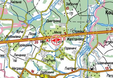 Билборд B в Киеве, 3x6  Трасса M-06, Киев-Житомир, 26750 схема