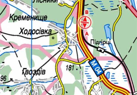 Билборд B в Ходосовке, 3x6  Траcа Н-01, Нова Обухівська, 23400 схема