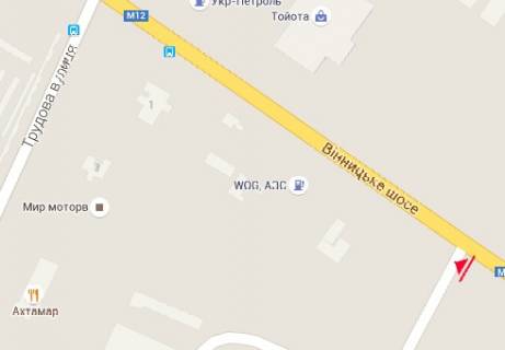 Билборд A в Хмельницком, 3x6  Вінницька вул., 1 схема