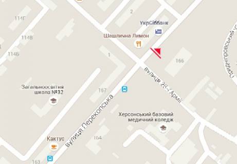 Бэклайт B в Херсоне, 3x4  Перекопська вул., 166 схема