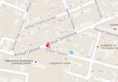 Призма A в Херсоне, 3x6  Театральна вул.(Горького вул.) - Грецька вул.(Леніна вул.) - 14216 схема