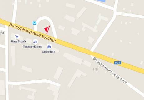 Билборд B в Луцке, 3x6  Володимирська вул., кінцева тролейбусів схема