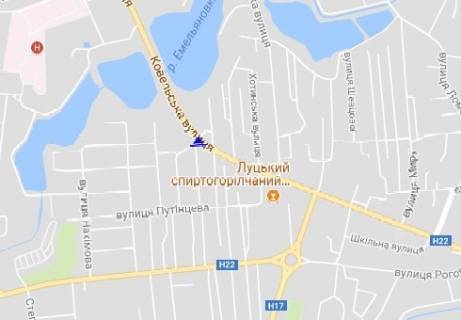 Билборд A в Луцке, 3x6  Ковельская ул., 85 - Ялинова (колишня Матросова) ул. схема