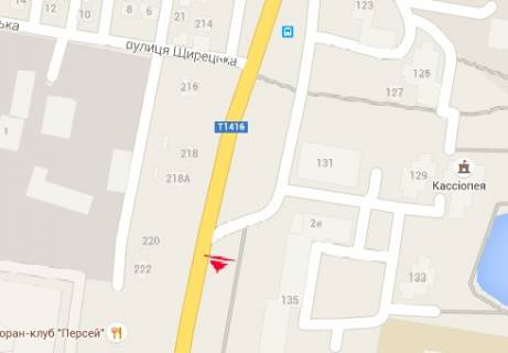 Билборд A в Львове, 3x6  Кульпарковская ул., 133 схема
