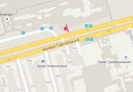 Билборд B в Львове Городоцкая ул., 159 схема