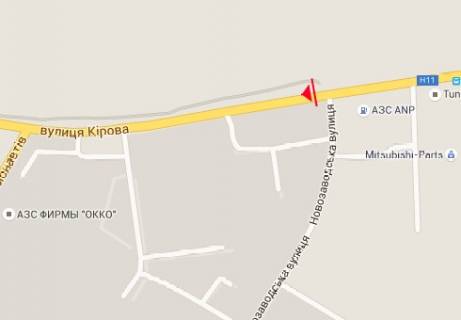 Билборд B в Николаеве, 3x6  Троицкая ул. - Новозаводская ул. схема