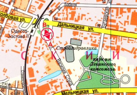 Билборд B в Одессе, 3x6  Василя Стуса вул., 2 схема