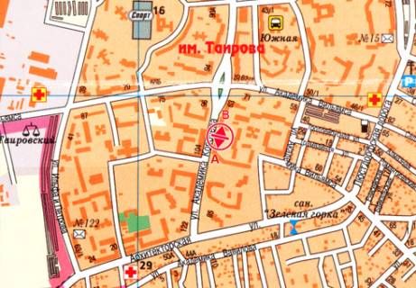 Билборд B в Одессе, 3x6  Академіка Корольова вул., 75 схема