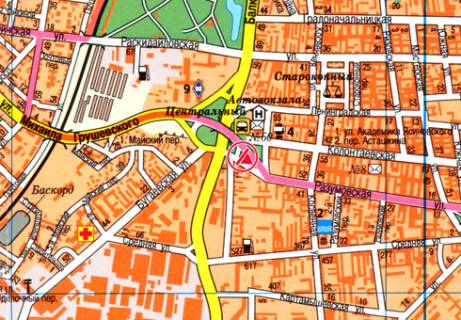 Билборд B в Одессе, 3x6  Розумовська вул., 61 схема