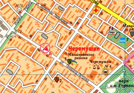 Билборд A в Одессе Генерала Петрова ул., 30 схема