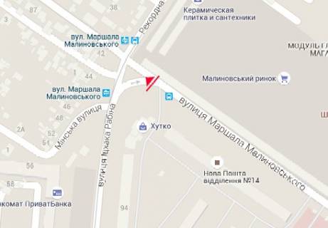 Billboard A in Odessa, 3x6  Malinovs'kogo st., 71/1 - Ichaka Rabina st. scheme