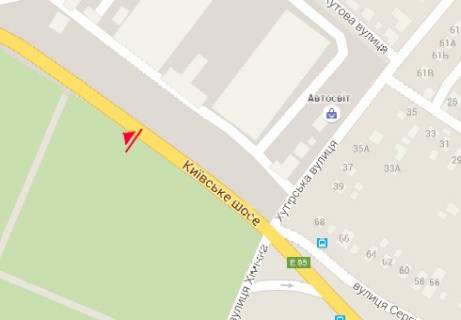 Билборд A в Одессе, 3x6  Київське шосе (Ленінградське шосе), 2 (навпроти) схема