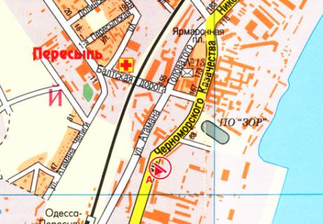 Білборд, Бігборд (Борд)  A у Одесі, 3x6  Чорноморського Козацтва вул., 80 схема