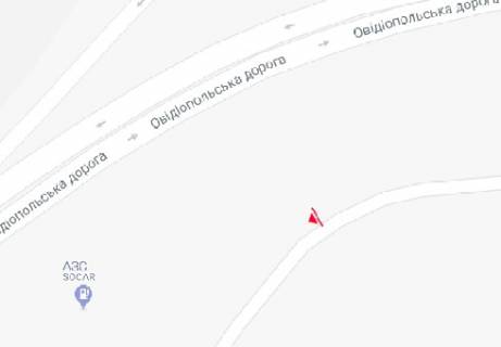Билборд B в Одессе, 3x6  Овідіопольська дорога, виїзд від "7-го кілометра" до "Метро" схема