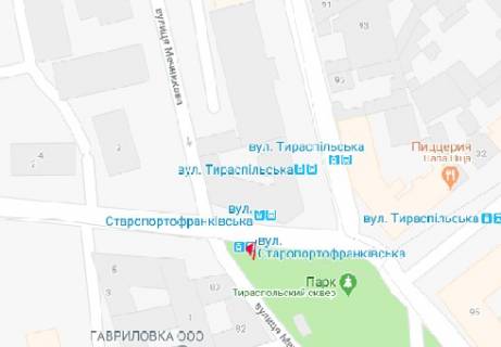 Backlight A in Odessa Kolontaevs'ka st. - Staroportofrankivs'ka st. scheme