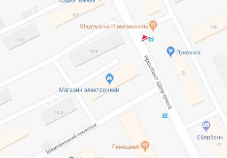 Бэклайт B в Одессе Шевченка просп., 23 - Шампанський пров. схема