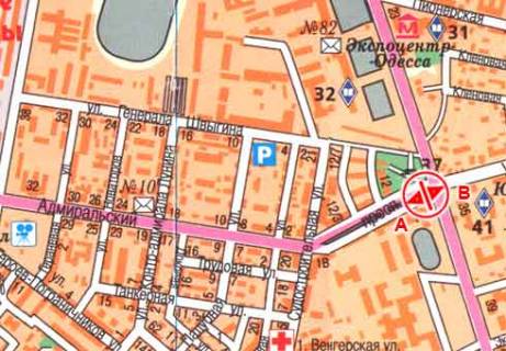 Бэклайт B в Одессе Адміральський просп., 1 - Фонтанська дорога схема