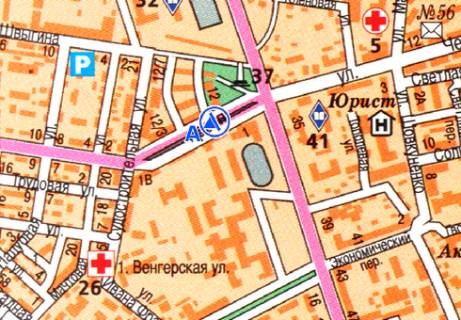 Беклайт A у Одесі Адміральський просп., 1а схема