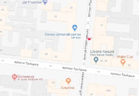 Беклайт B у Одесі Рішельєвська вул., 29 схема