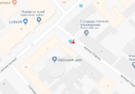 Беклайт B у Одесі Садова вул., 2 - Торгова вул. схема