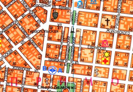 Citylight B in Odessa, 1.2x1.8  Uspens'ka st., 64 scheme