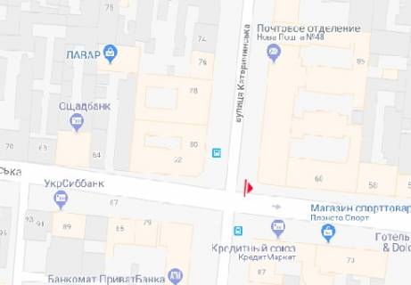 Citylight B in Odessa, 1.2x1.8  M. Arnauts'ka st., 60 - Katerinis'ka st. scheme