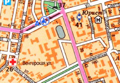 Ситилайт A в Одессе, 1.8x1.2  Адмиральский пр., 1-Б A схема