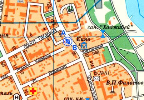 Сiтiлайт A у Одесі Французький б-р, 16 м-н "Сільпо" 2 А схема