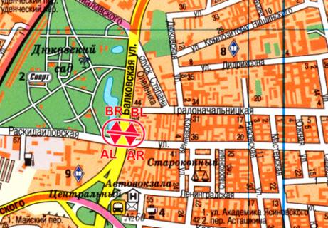 Призма A в Одессе, 3x6  Балковская ул., 99 - Раскидайловская ул. - 13299 схема