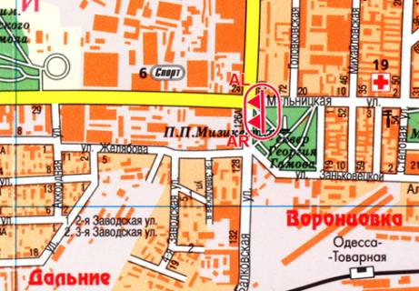 Призма A в Одессе, 3x6  Мельницкая ул. - Балковская ул., сквер А2 правая - 13329 схема