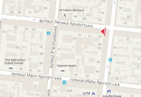 Scrolller, Scroll A in Odessa, 2.32x3.14  M. Arnautskaa st. - Puskinskaa st., 72 "CUM" - 111111 scheme