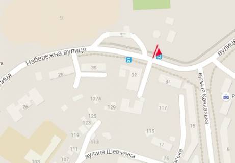 Билборд A в Ровно, 3x6  Набережна вул., 34 - Литовська вул. схема