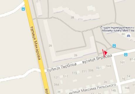 Билборд A в Ровно, 3x6  Вербова вул., 41 схема
