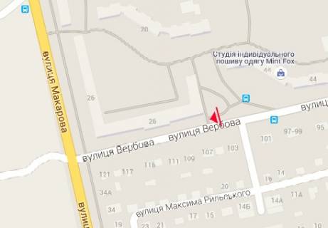 Билборд B в Ровно, 3x6  Вербова вул., 41 схема