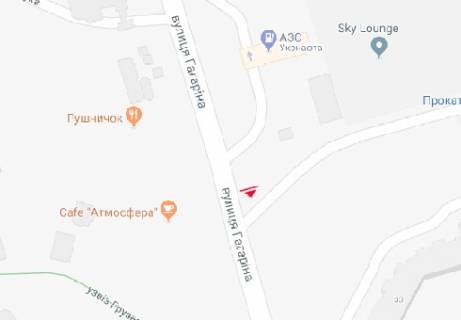 Билборд A в Черкассах, 3x6  Гагаріна вул., 33 схема