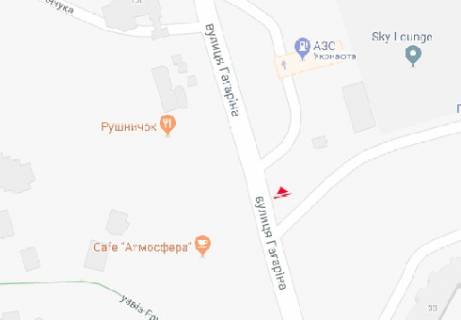 Билборд B в Черкассах, 3x6  Гагаріна вул., 33 схема