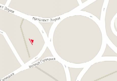 Білборд, Бігборд (Борд)  A у Тернополі, 3x6  Злуки просп. - Євгена Коновальця вул. схема