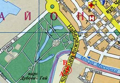 Білборд, Бігборд (Борд)  A у Запоріжжі, 3x6  Набережна магістраль, р. Московка схема
