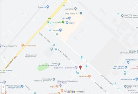 Билборд A в Херсоне, 3х6  вул.І.Кулика/вул.Залаегерсег, пл.ім. П.Дубинди схема