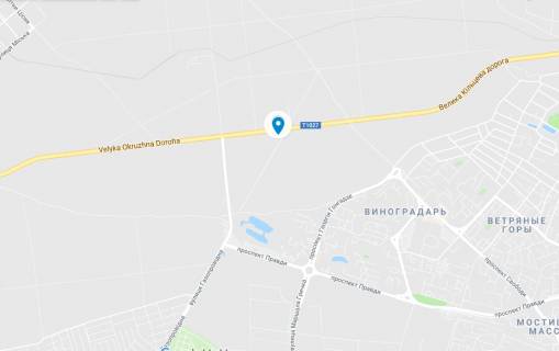 Билборд B в Киеве ул Велика Кільцева схема