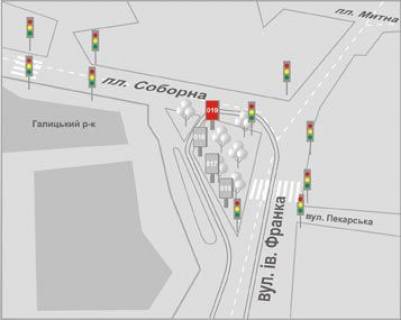 Сiтiлайт A у Львові, 1,2x1,8  Соборна пл. схема
