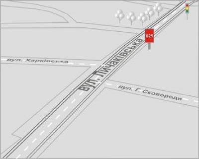 Сiтiлайт A у Львові, 1,2x1,8  Личаківська вул., 72 схема
