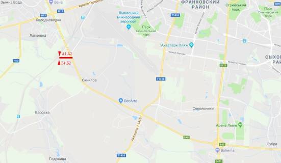 Билборд A на трассах Львовской области, 6x3  М-10 Західний обхід, біля Автохати в сторону ТЦ "King Cross" , верхній схема