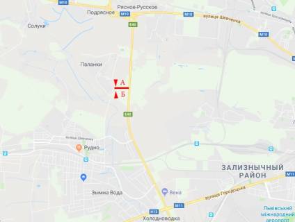 Білборд, Бігборд (Борд)  A у , Рудно (Рудно), 6x3  М-10 Західний обхід в сторону ТЦ "Три слони" , с. с схема