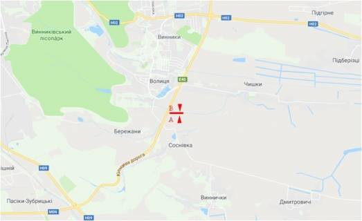 Билборд B в трасах Львова, 6x3  Траса М-06 Київ-Чоп, с. Соснівка, лівий схема