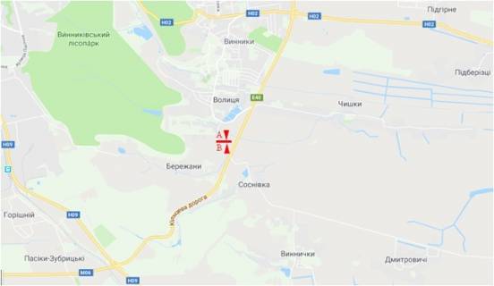 Билборд B в трасах Львова, 6x3  Траса М-06 Київ-Чоп, с. Соснівка, правий схема