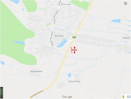 Билборд B в трасах Львова, 6x3  Траса М-06 Київ-Чоп, с.Чишки, лівий схема